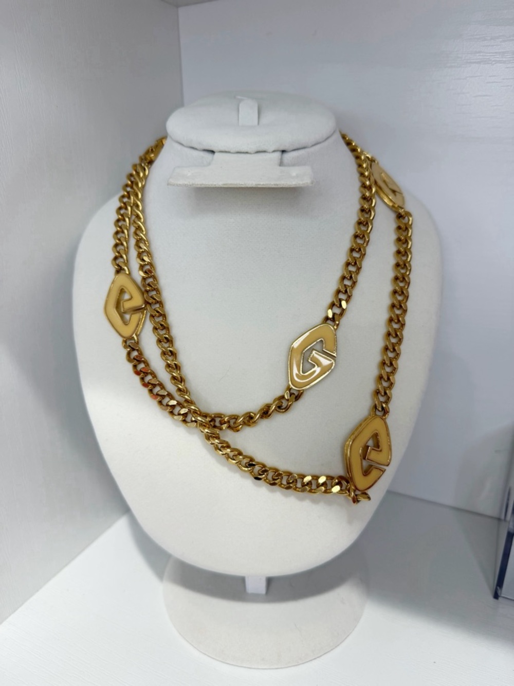 Givenchy Enamel Letter Necklace